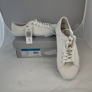 Hurley Women Carrie Canvas White Sneakers Sz 10 Low Top Lace Up NWT and Box